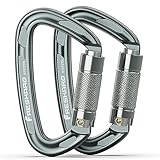 FresKaro Karabiner Klettern, karabinerhaken groß, HMS schraubkarabiner, Schnellverschluss...