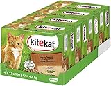 Kitekat Katzenfutter Nassfutter Jagdschmaus in Sauce, 48 Portionsbeutel (4 x 12 x 100g)