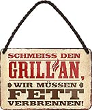 schilderkreis24 Blechschilder Kollektion 18x12cm – Lustige Grillsprüche:...