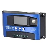 Yoving 100A MPPT Laderegler Solar Wasserdichter Solarladeregler für 12V/24V...