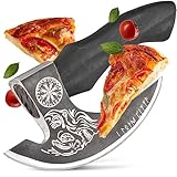 ECKWIN® Pizzaschneider | Wiegemesser für Pizza, Kräuter, & Co | Perfekte Männer...