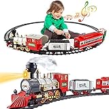 deAO Zug für Christbaum, Eisenbahn im Weihnachtsbaum, Eisenbahn Kinder Elektrisch mit...