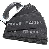 S&R Trockenbau Schleifgitter Set, 30 Gitterleinen Schleifblätter (je 10 x P80, P120,...