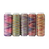 5 stücke Multicolor Regenbogen Farbverlauf Nähen Quilten Fadenspulen Kleidungsstück...