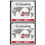 Cloudisk 2X CF Karte 8 GB Compact Flash Speicherkarte Leistung für Vintage...