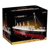1881 Großes Titanic Konstruktionsspielzeug, Kreuzfahrtschiff Modell Bausteine Set...