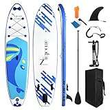 Nigecue Aufblasbare SUP Board Set Stand Up Paddling Board, 320x76x15cm, bis 150kg...
