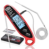Babacom Fleischthermometer Sofortanzeige mit zwei Sonden & großem Bildschirm,...
