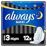 Always Maxi Binden Damen Gr. 3, Night (12 Damenbinden mit Flügeln) weich und super...