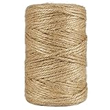 Juteschnur, 3mm Juteband Natur Braun Paketschnur für Garten Kordel, DIY...