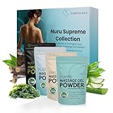 Nuru Collection | 4 x 50g Nuru Gel Pulver | Wiederverschließbar | Rutschig, neutral,...
