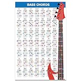 QMG Bassgitarren-Akkord-Poster (27,9 x 43,2 cm), Bassgitarren-Zubehör, laminierte...
