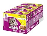 Whiskas 1 + Katzenfutter – Geflügel-Auswahl in Gelee – Hochwertiges Feuchtfutter für...