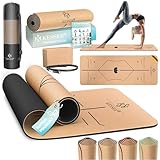KESSER Yogamatte Kork Inkl. Tragegurt Tasche & Yoga-Block Gymnastikmatte Yoga...