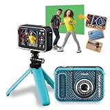 VTech Kidizoom Video Studio HD blau – Kinderkamera mit Greenscreen, Stativ,...