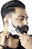 BEARD UP YOUR LIFE Premium-Edelstahl-Schablone für Bart-Styling, Rasiervorlage für Ihre...