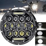 DREAMIZER 7 Zoll Motorrad LED Scheinwerfer E-geprüft mit weißem Tagfahrlicht...