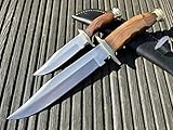Perkin Feststehende Jagdmesser mit Scheide Jagdmesser-Set 2-teiliges Jagdmesser-Set mit...