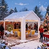 Thanaddo Pavillon 3x3 Meter Premium Winterfest Partyzelt mit Seitenwände, Wasserdicht...
