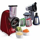 Russell Hobbs Gemüseschneider elektrisch [Schnitzelwerk mit 3 Reibeeinsätze: Grob &...