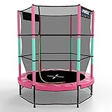 KINETIC SPORTS Kinder Trampolin 140 cm - Fun Jumper mit Gummiseil Federung,...