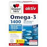 Doppelherz Omega-3 1400 mg - Hochdosiertes Omega-3-Konzentrat plus Vitamin E - Hoher...