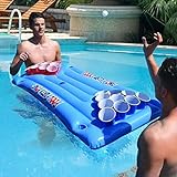 Beerpong Luftmatratze - Pool Pong Game | Aufblasbares Beerpong Matratze Mit 24...