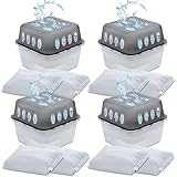 ONBEST großes Luftentfeuchter Set - 4x Entfeuchter mit 8x 400g Nachfüllbeutel Granulat...