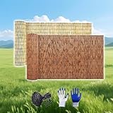 Weidenmatte Natürlicher Schilfrohrmatte Sichtschutz Stabiler Schilfmatte Windschutz...