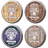 Viking Revolution - Bart Balsam 4er-Sortenpackung - Bartwachs - Stylt, Stärkt und Macht...