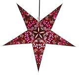 GURU SHOP Faltbarer Advents Leucht Papierstern, Weihnachtsstern 60 cm - Nestor...