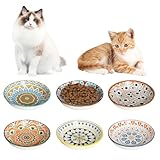 Katzennapf 6er Set,Flache Futternapf Katze,Futternapf Katze Keramik, Katzennapf...