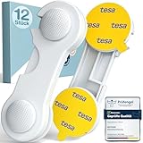 MUTKIND® 12x Kindersicherung Schrank (Mit Kleber von TESA) - Extra Starker Halt...
