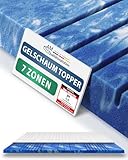 AM Qualitätsmatratzen 7 Zonen Deluxe Gel Topper 180x200cm RG50 - Made in Germany -...