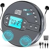 Walkman CD-Player mit Bluetooth - 2000mAh Wiederaufladbarer Discman CD-Player...