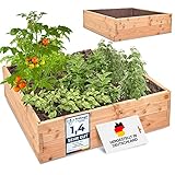 Truly Timber® Premium Hochbeet Holz – [Komplettpaket] Erweiterbar, Wetterfest &...
