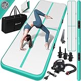 KESSER® Turnmatte Aufblasbar Airtrack 400x100x10 Fitness-Matte Gymnastikmatte 3/4/5/6m |...