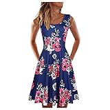 Minying Boheme-Kleid für Damen, Sommer, schick, lässig, sexy, V-Ausschnitt,...