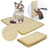 AIVORO Kratzmatte Katze, 2 Stück natürliche Katzenkratzbretter Sisal...