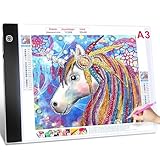 Guiseapue Leuchttisch A3 für Diamond Painting Zubehör: Einstellbare Helligkeit...