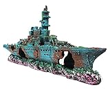 SLOCME Aquarium Schiffbruch Dekorationen Aquarium Schiff Ornamente - Harzmaterial...