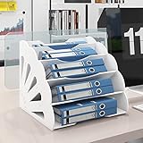PUNCIA Dokumentenablage A4 Briefablage 5 Ablagefächer PVC Schreibtisch Datei Organizer...