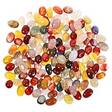 Huiguli 550g Edelsteine für Kinder, Kleine Trommelsteine Schatzsuche, Bunt Glückssteine...