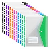 ABC life12er Pack Dokumententasche A4 Abheftbar,Erweiterbare Lochtaschen,A4...