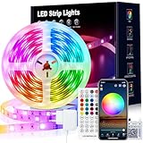 VKH LED Strip 10m, LED Streifen Bluetooth RGB LED Band 10m Selbstklebend mit Fernbedienung...