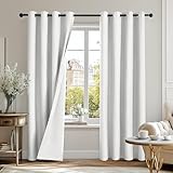 Deconovo Blickdichte Vorhänge 2er Set H175 x B140 cm 100% Verdunklungsvorhänge...