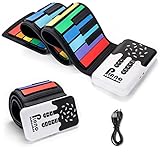 POGOLAB 49 Tasten Roll up Faltbares Piano Klavier für Anfänger, Regenbogen...