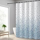 Hoomtaook Duschvorhang 180x200cm Blau Mosaik, Duschvorhang Wasserdicht Textil...