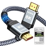 SNOWKIDS HDMI 2.1 Kabel 2meter Zertifiziertes, HDMI Kabel 10K 8K 48Gbps Highspeed 8K 60Hz...