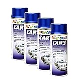 4x Dupli-Color Cars Metallic Lack Spray azurblau 400ml 706837